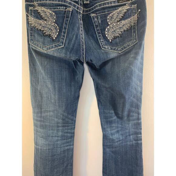 MISS ME Women’s Bling Angel Boot Cut Jeans / Size: 29 - Picture 13 of 14